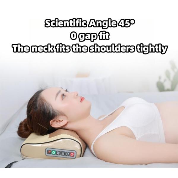 Household Electric Cervical Massage Pillow Infrared Heat Compress Body Massage Spa Machine for Neck and Head Massage
