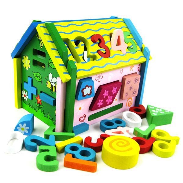 Jouets en bois de blocs de Chambre cognitive éducative de sagesse d'ODM