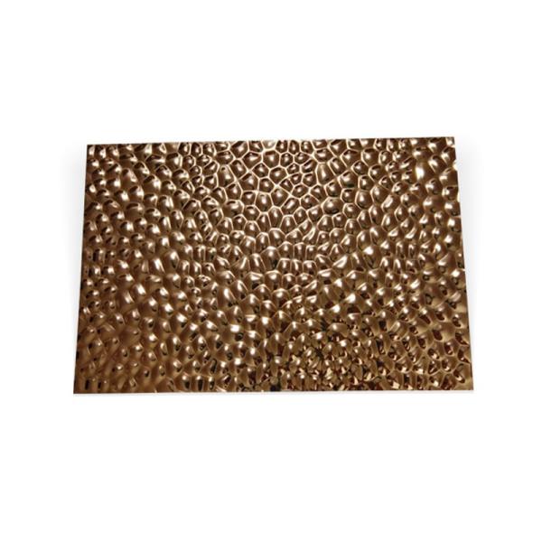 Grade 304 2B/BA finish 0.8mm Thickness Ripple Honeycomb stainless steel texture seamless metal plate