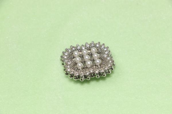 40L Fashion Buttons For Clothing , Watermill Pearl Vintage Rhinestone Buttons