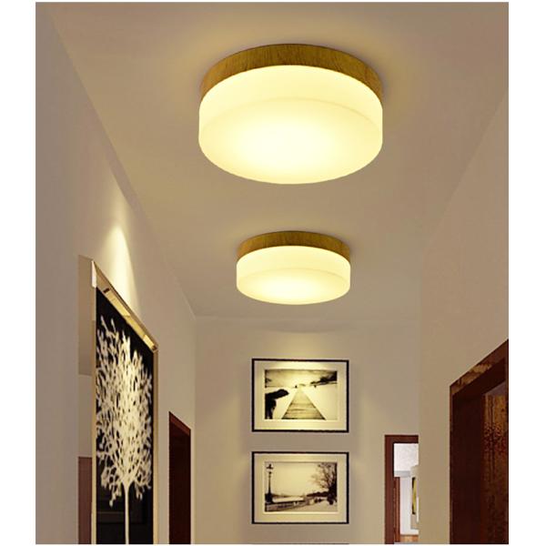 Wooden Round Ceiling Lights For Bedroom Iron Surface Mounted Rooms Lighting（WH-WA-28）