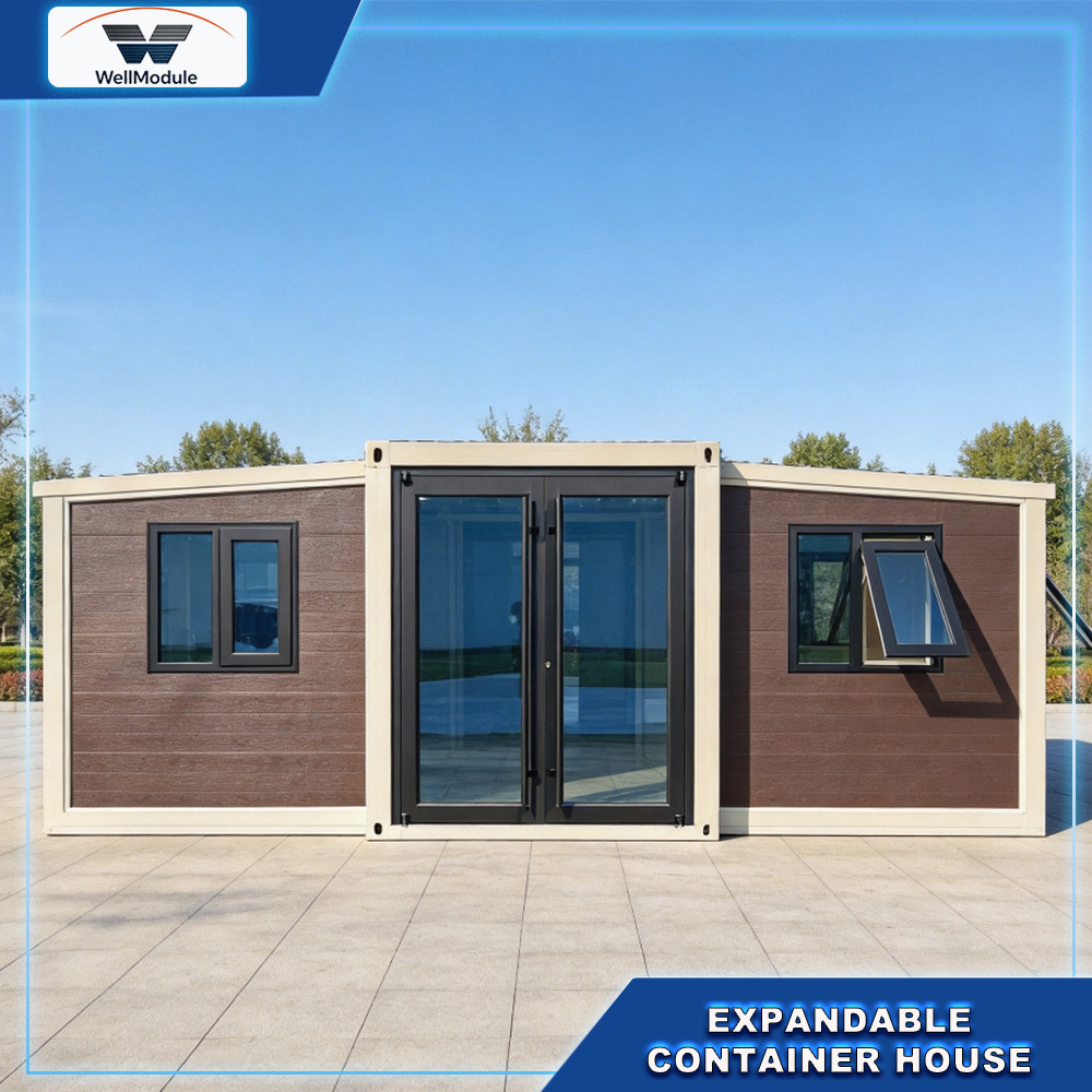Expandable container house designed for rapid setup and dismantling ideal for disaster relief and temporary housing