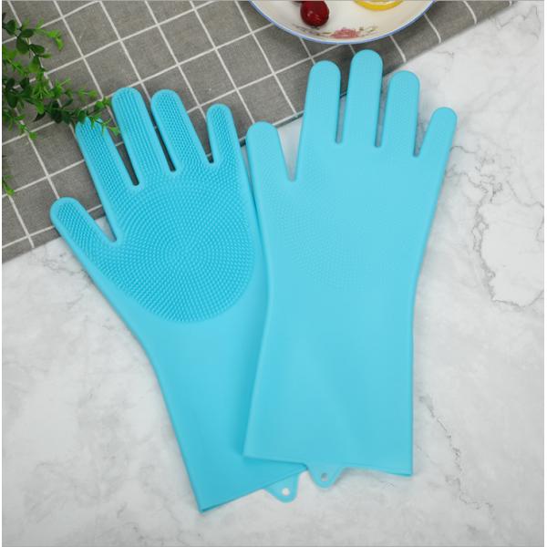Silicone Reusable Rubber Dishwashing Mitten For Household Bathroom Pet Bathing Cars Fruit