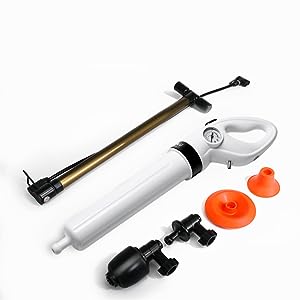 ABS rubber Drain Blaster Gun for High Pressure Toilet Plunger and Sink Pipe Dredging