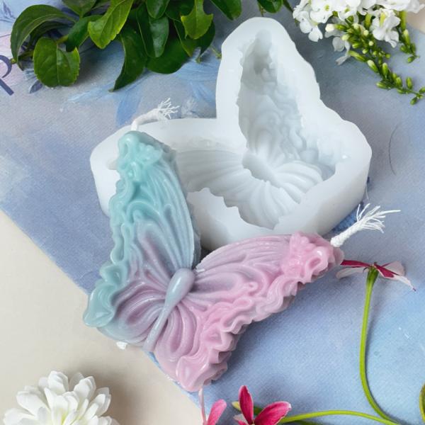 MHC en gros Moules en silicone papillon lave-vaisselle Moule porte-bougie Whelk sécurisé