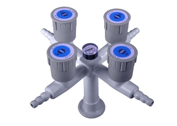 chemical resistant Deck Mounted Lab Fittings with Quadruple Outlet