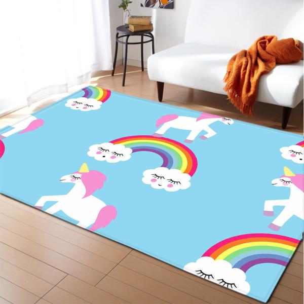 Cartoon Unicorn Carpet Floor Mat with a minimum order and custom design
