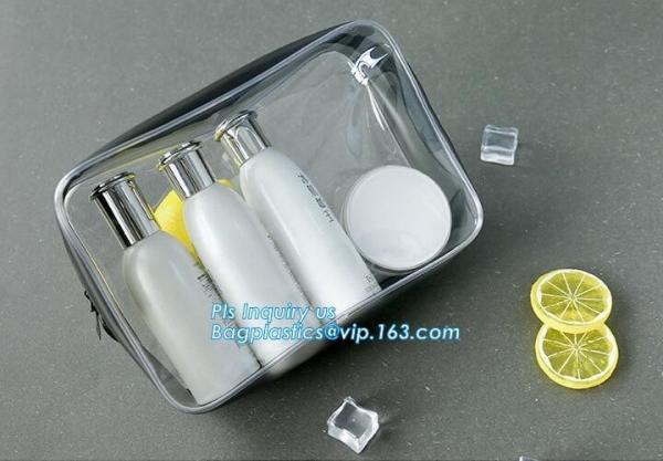 EVA PVC Cosmetic Bag For Women Zipper Waterproof Airline Makeup Travel Organizer Toiletry Bag, fashion clear transparent