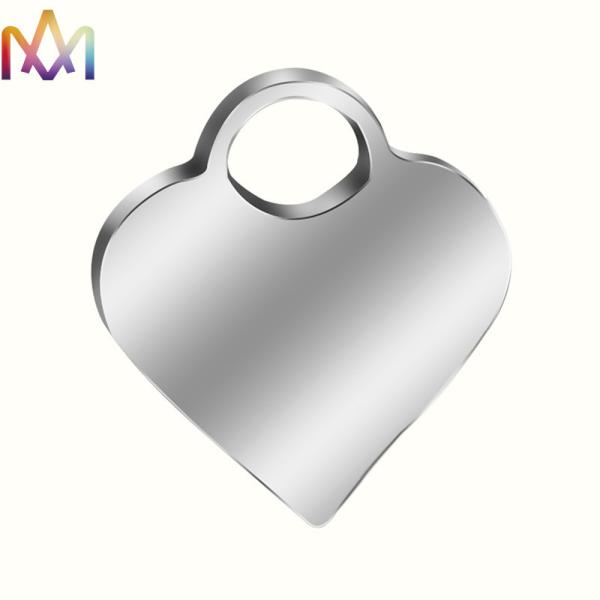 Blank Stamping Heart Shape Tag Pendant For DIY Accessories Making