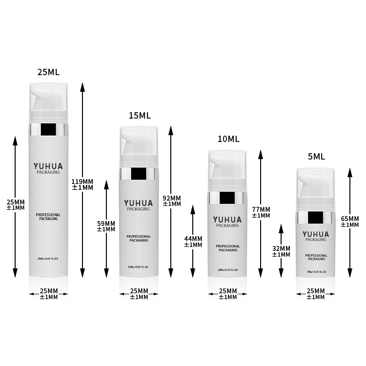 Бутылка вакуума круга 5ml 10ml 15ml 25ml пластиковая с подгонянным логотипом