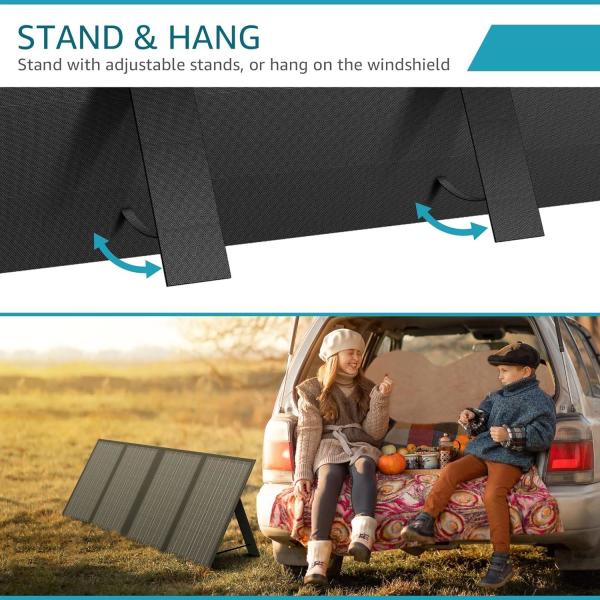 Bolso de viaje solar plegable impermeable ligero y portátil 2 paneles