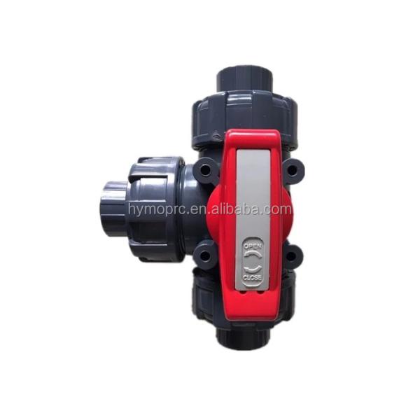 Plumbing Manufacture Plastic 2 Inch 3 Way PVC Ball Valve with Socket End Pressure 1.0MPA