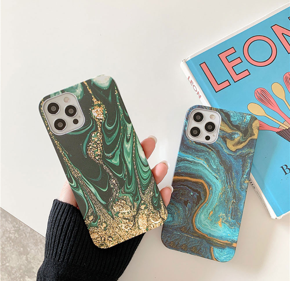 Marble Phone Cases for Iphone X 7 8 10 11 12 13 14 15 Max Pro Plus Luxury Colourful Shell Pattern Gold Case Sjk145 Laudtec
