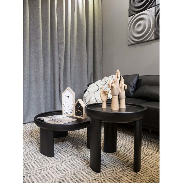 Commercial Black Fiberglass Coffee Table Stylish Design For Hotel Lounge