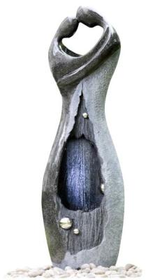 Graceful Hugging Couple  Outdoor Indoor Garden Statue Decorative Large Fiberglass Fountains in Marble Colo 47 Height