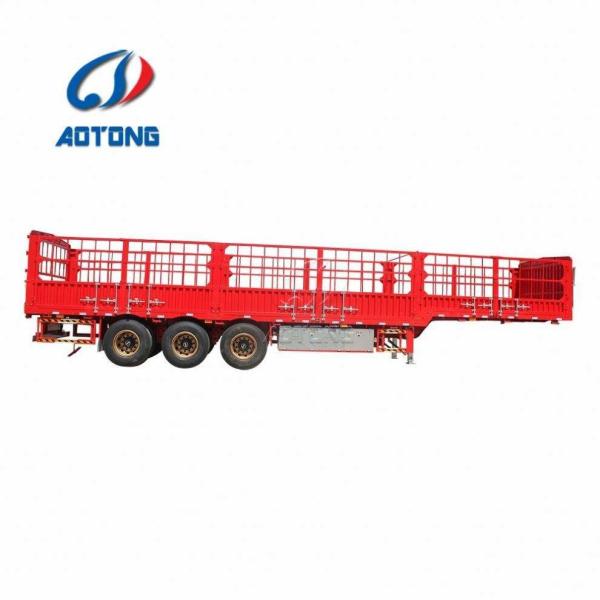 3 eixos 60 toneladas de caminhão de carga aberta de cama plana Trailers de vedação de estaca com 2 JOST King Pin