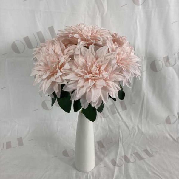 Wholesale Artificial Wedding Decoration Silk 7 Heads Dahlia Bouquets Flower