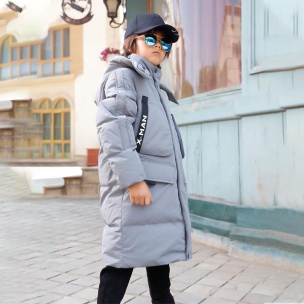 Bilemi Handsome Boy Duck Down Warm Coat Winter Jacket Fashion Kids Parka  for Teenagers