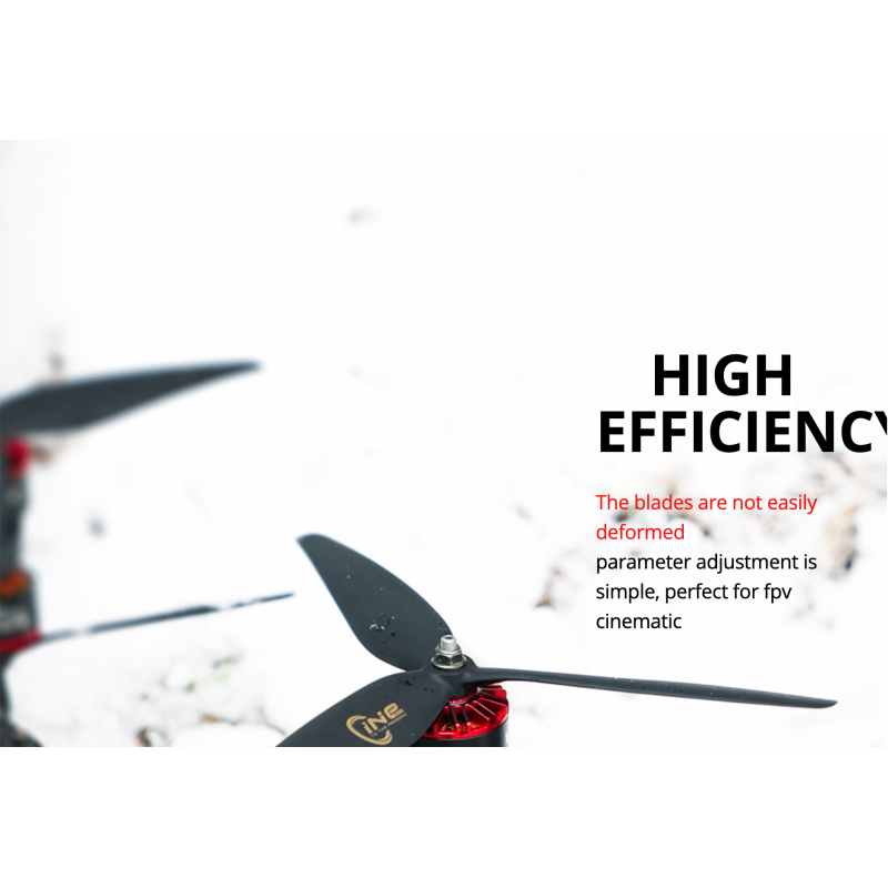 1Pairs 7.5X4.6 8.5X5 9.5X5 10.5X5 T-Hobby Plastic Propeller 3 Blades Black Carbon Reinforced Nylon For Rc Fpv Drone
