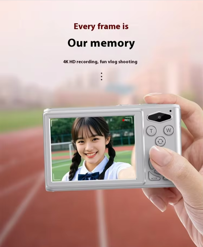 4K Recording 18X Zoom Dual Lens 64MP Compact Vlogging Camera 2.8 Inch Display Electronic Image Stabilization OTG Connection for