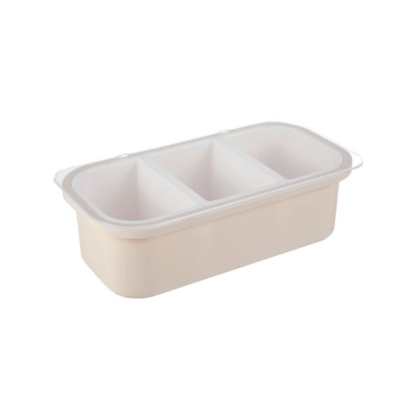 Cooking Condiment Flip Cover Partition Seasoning Plastic Salt Box