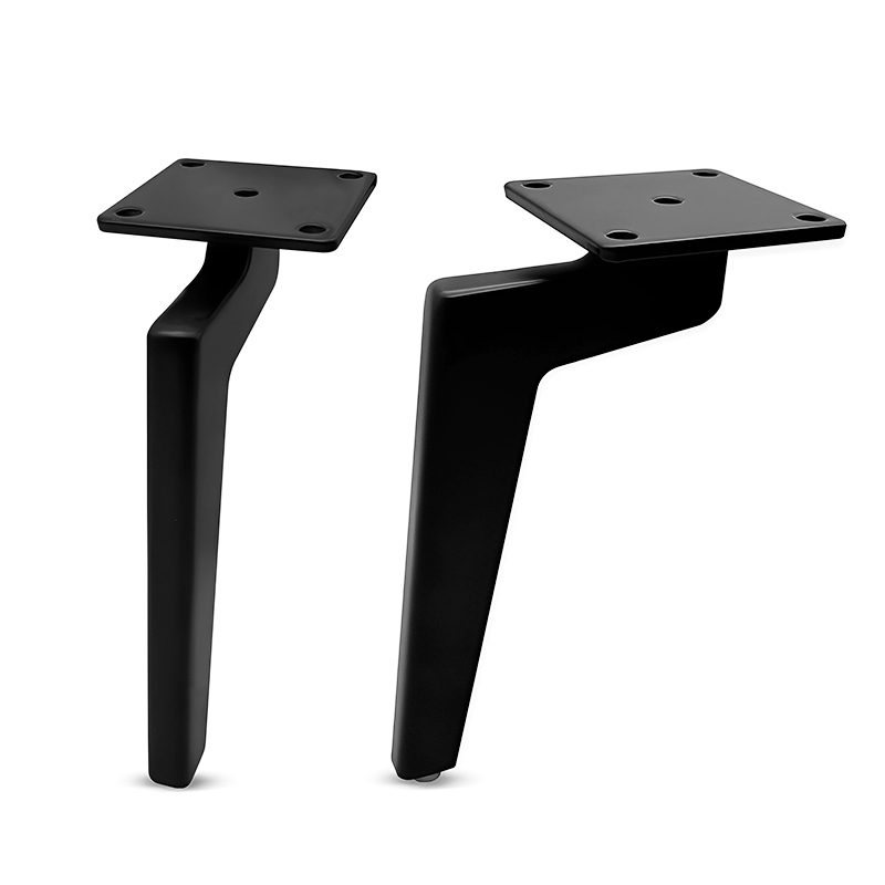 Matte Black Thickened Metal Angled Sofa Legs Cabinet & Coffee Table Furniture Leg Fittings