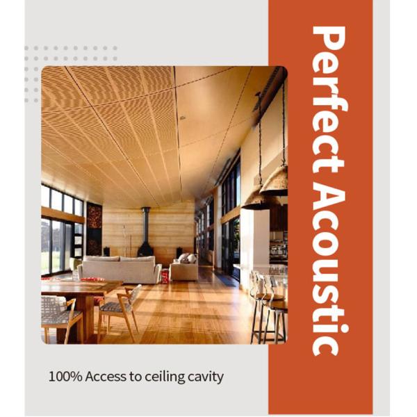 Деревянные акустические потолочные панели для дерева