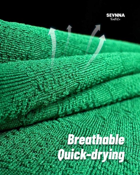 High Shape Retention Textured Swim Fabric Alternatives 91% Recycled Polyester 9% Spandex With Guarantee