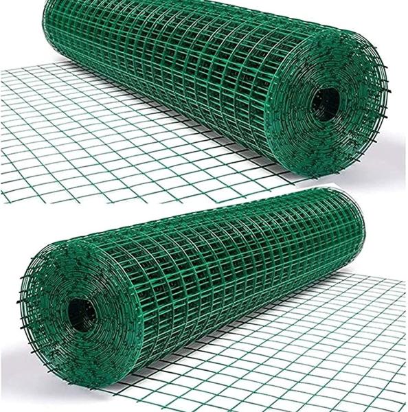 Anping Factory  Galvanized Stainless Steel Green  PVC Coated Welded Mesh Wire For Tree and Shrub Protection