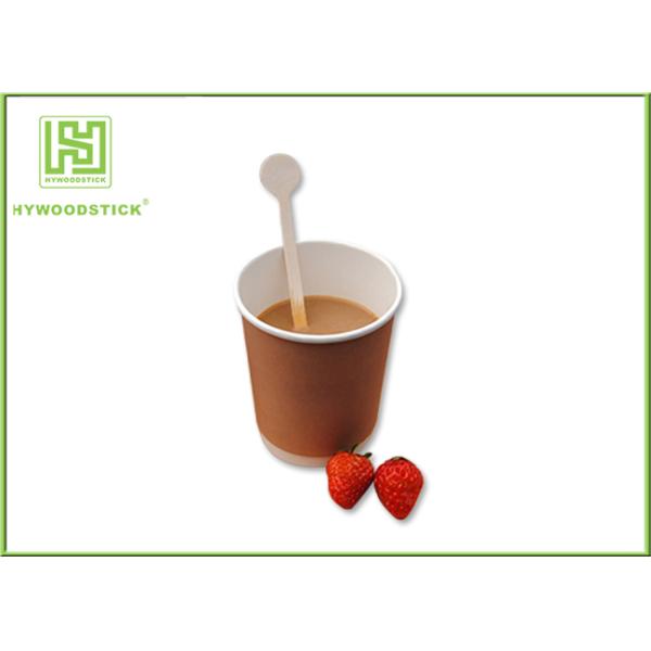 Customized Logo Printed Wooden Coffee Stirrer Sticks Wooden Coffee Spoon 1000pcs / Box