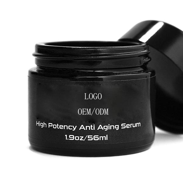 Anti crème de visage naturelle de soins de la peau de ride avec des peptides, rétinol, acide hyaluronique