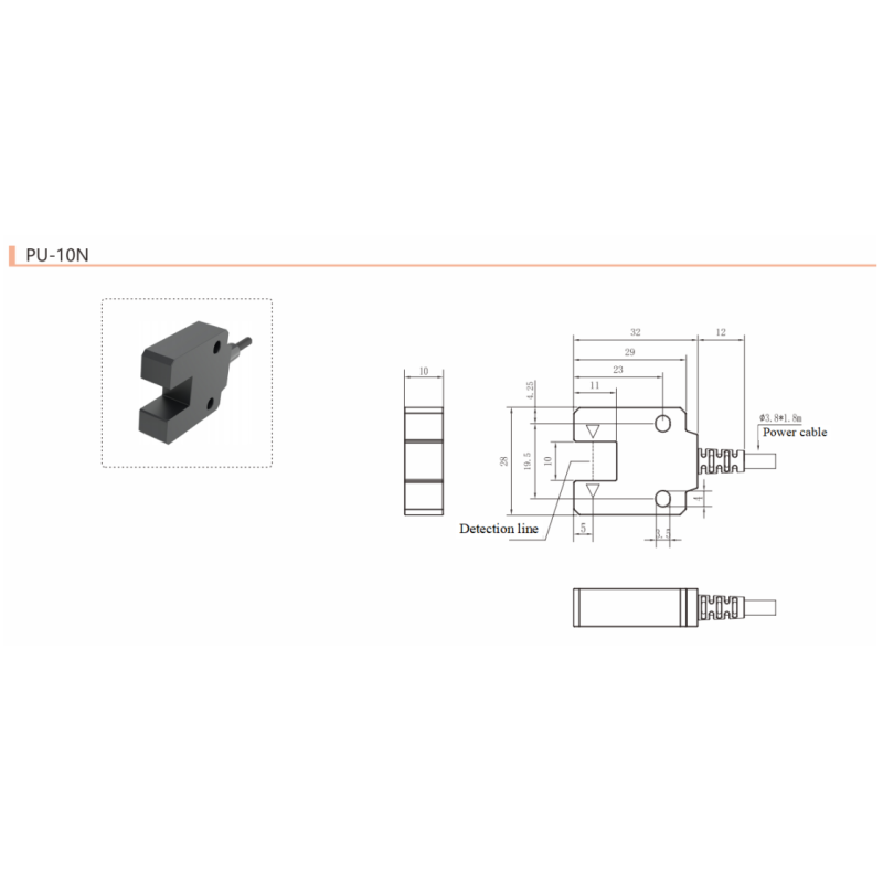 U Shaped Photoelectric Sensor Infrared Optical Sensor Of Megenet U Type