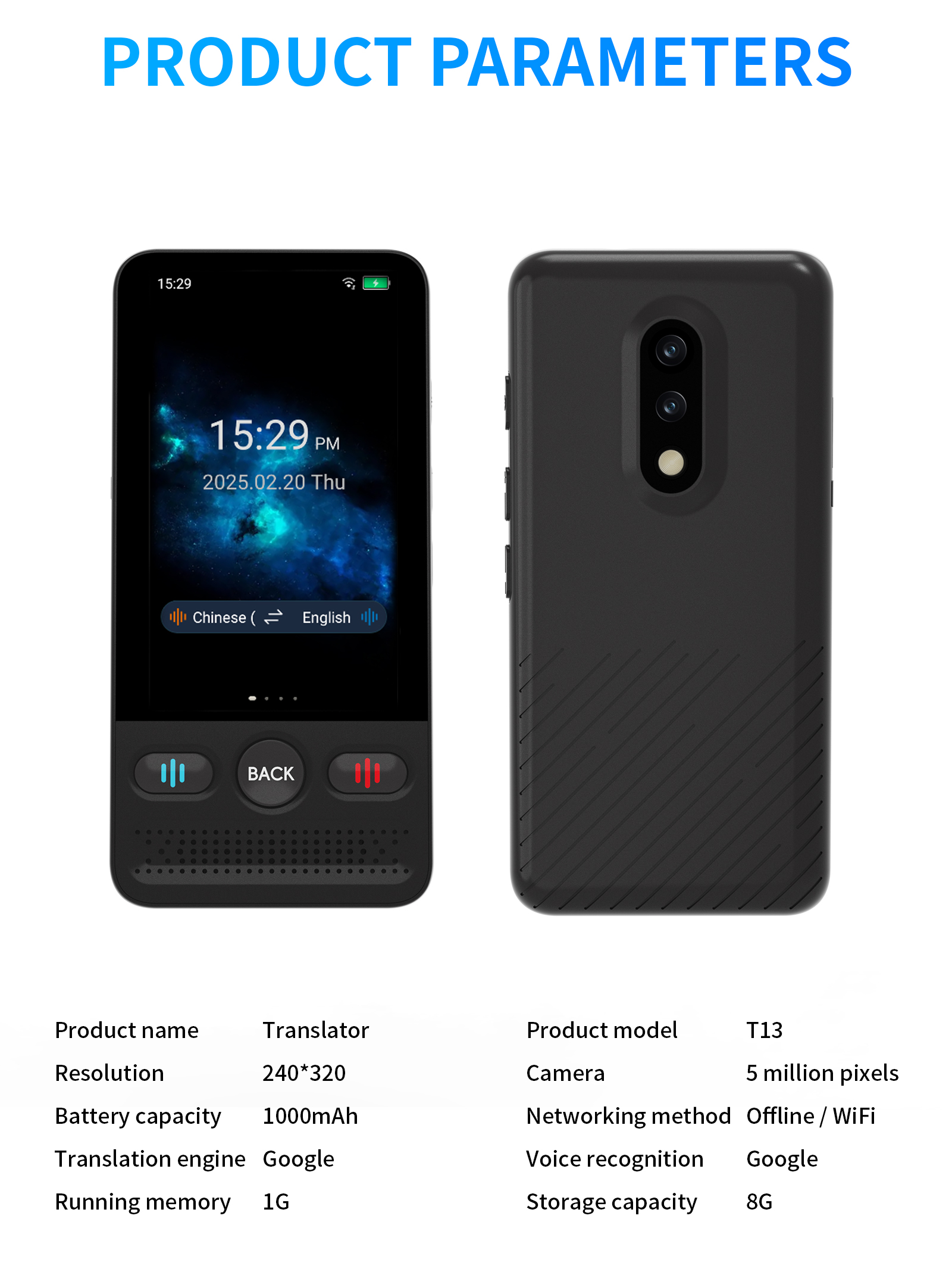 160 Languages DeepSeek AI Mini Translator Device Vietnamese Laotian Russian English Spanish