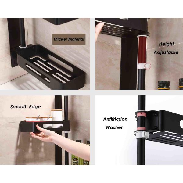 3 Tiered Wall Mounted Kitchen Storage Racks 180 Degree Rotatable For Spice Jars