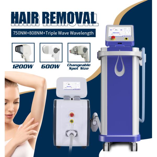 Pain free permanent laser hair removal 808nm diode laser machine 3000W large and mini spot size imported sapphire