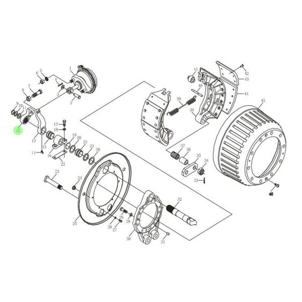 188000440020 High-precision Adjusting arm (left) Shacman Truck Parts