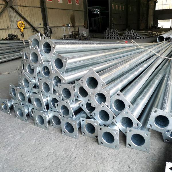 6.8M Galvanized Outdoor Security Camera Pole , Q235 3m CCTV Pole