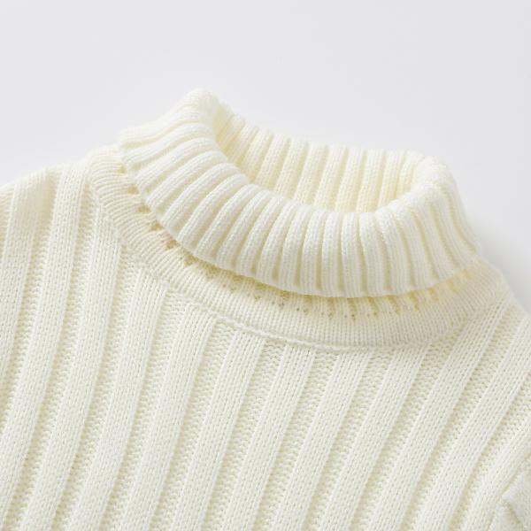 Children's high neck long sleeve cotton top baby girls Ribbed Knit sweater turtleneck turtle neck for kids