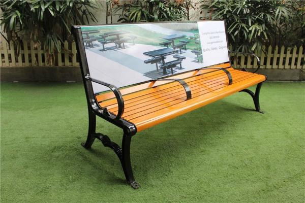 Wooden Customized Outdoor Furniture Bench For Advertisement OEM ODM
