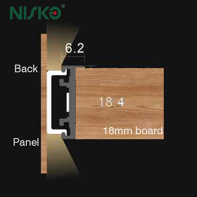 Ultra-Narrow DC 12 V LED Cabinet Light Recessed Aluminum Profile Closet Light Strip