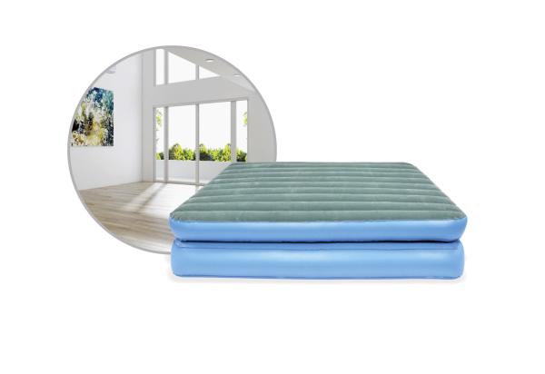 O rei Twin Size Blow acima do colchão da cama de ar reuniu a mobília exterior inflável elevado