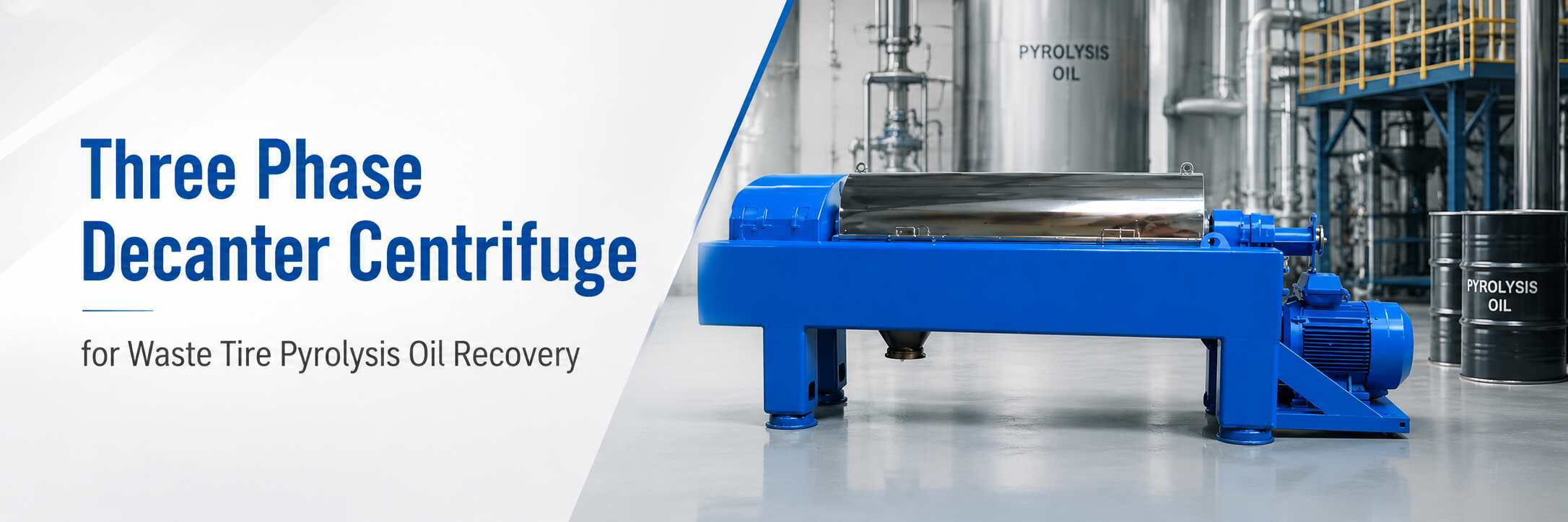 Three Phase Decanter Centrifuge for Waste Tire Pyrolysis Oil Recovery
