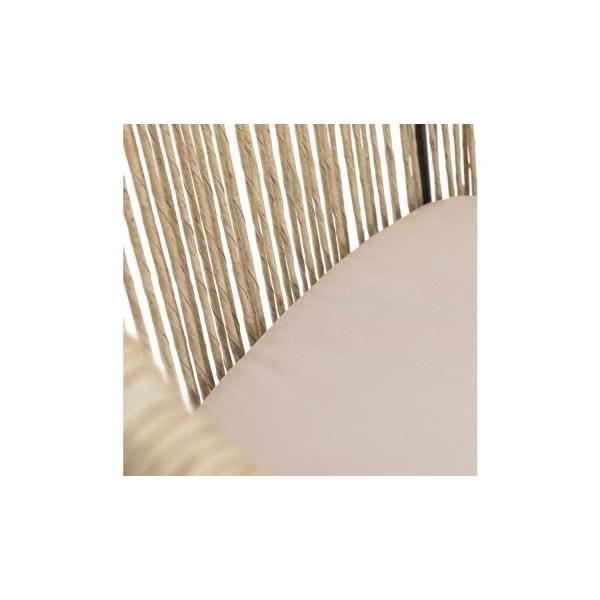 Modern Design AJUNION Metal 4 Seater Garden Bar Set Rattan Weave Outdoor Dining Set