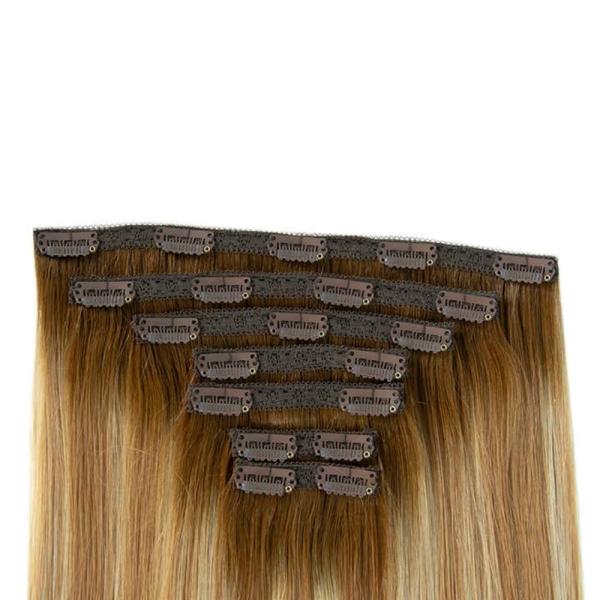 Full Head Double Wefted Clip in Remy Human Hair Extension Package Gross Weight 0.300kg