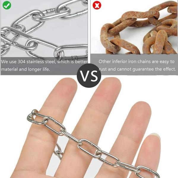 Chaîne de liaison en acier inoxydable de 3 mm Chaîne de levage de chian ronde