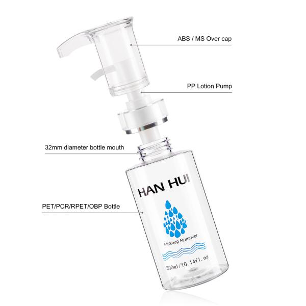 Прозрачные пластиковые PCR контейнеры для ухода за волосами бутылка 300 мл 500 мл с насосом для распределения