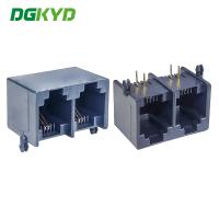 DGKYD55231262IWA1DY7 Puerto doble RJ11 6P2C Conector de malla de plástico completo sin luz 50U