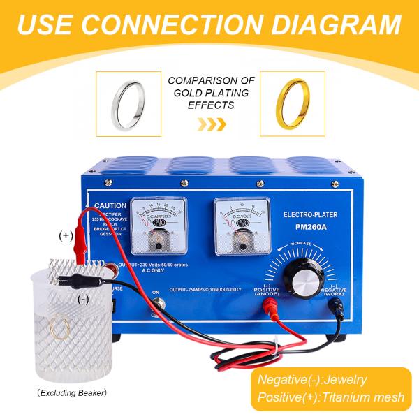 Tooltos 30A Металлический ректификатор Ювелирные изделия Электропластинка Машина позолота