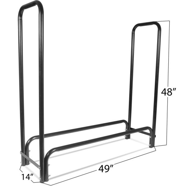 4 Inch Outside Fire Log Holder For Cutting Firewood , Heavy Duty Firewood Rack
