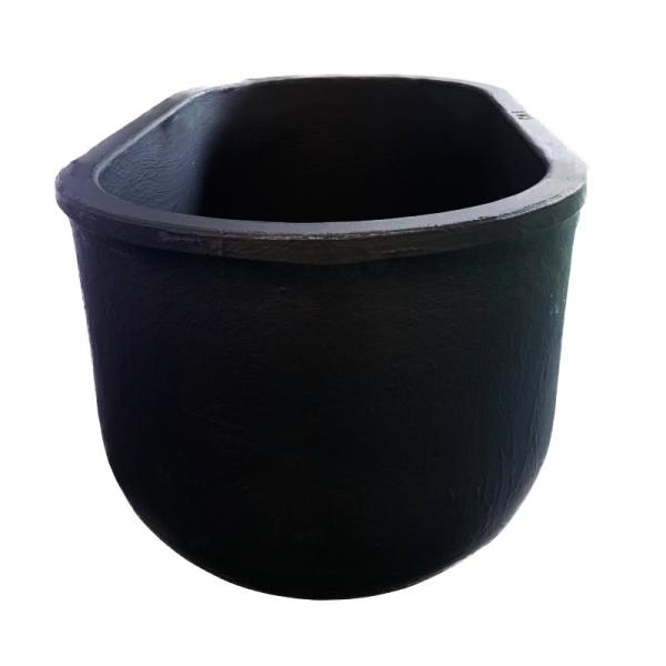 Metal Melting Oval Crucible Silicon Carbide Graphite High Thermal Conductivity